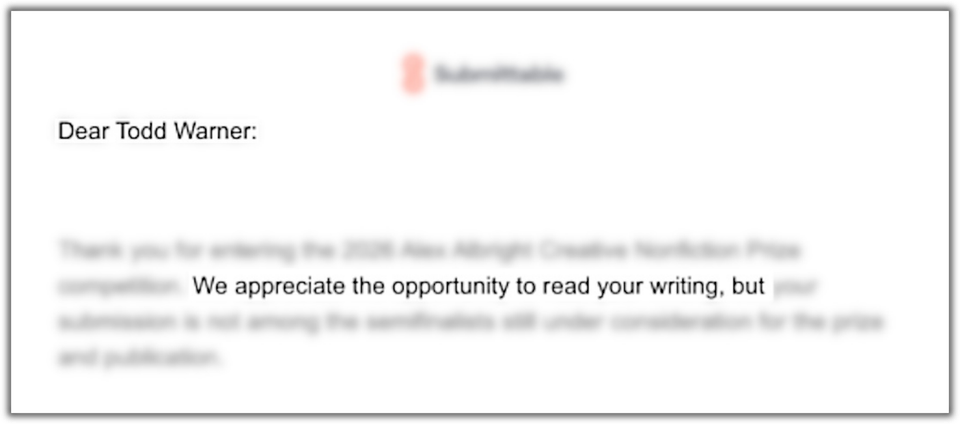 I eat rejections for breakfast.